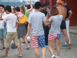 American flag butts